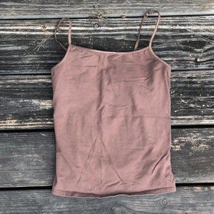 SOLD—Brown Justice Crop Camisole with Built-In Bra